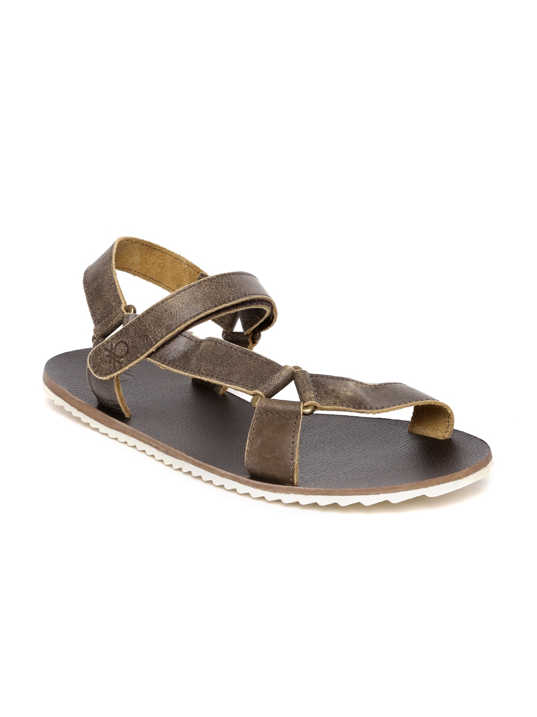 united colors of benetton men's leather sandals and floaters