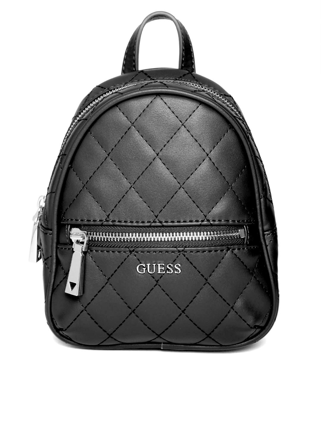 Buy GUESS Women Black Quilted Backpack - Backpacks for Women 10233415 ...