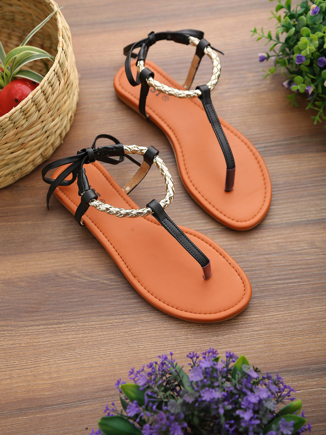 open toe flats women