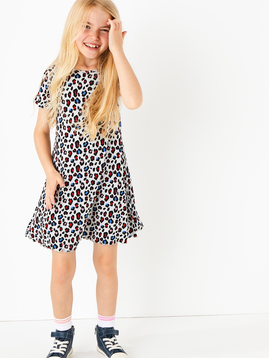 Buy Marks & Spencer Girls Multi Coloured Printed A Line Dress Dresses