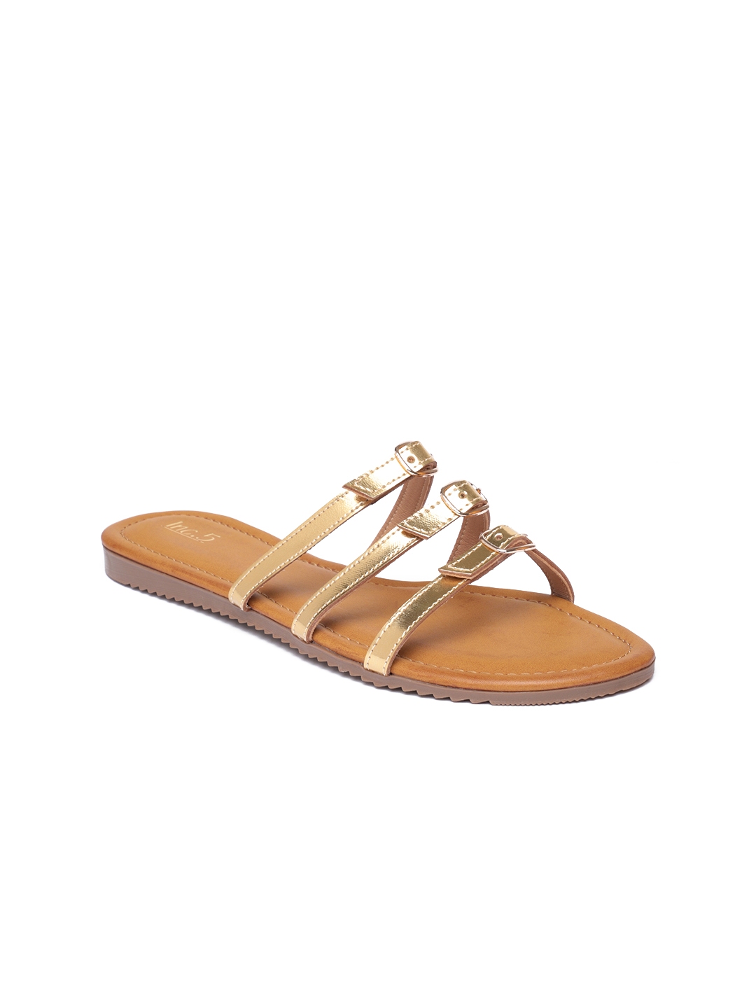 gold flats open toe