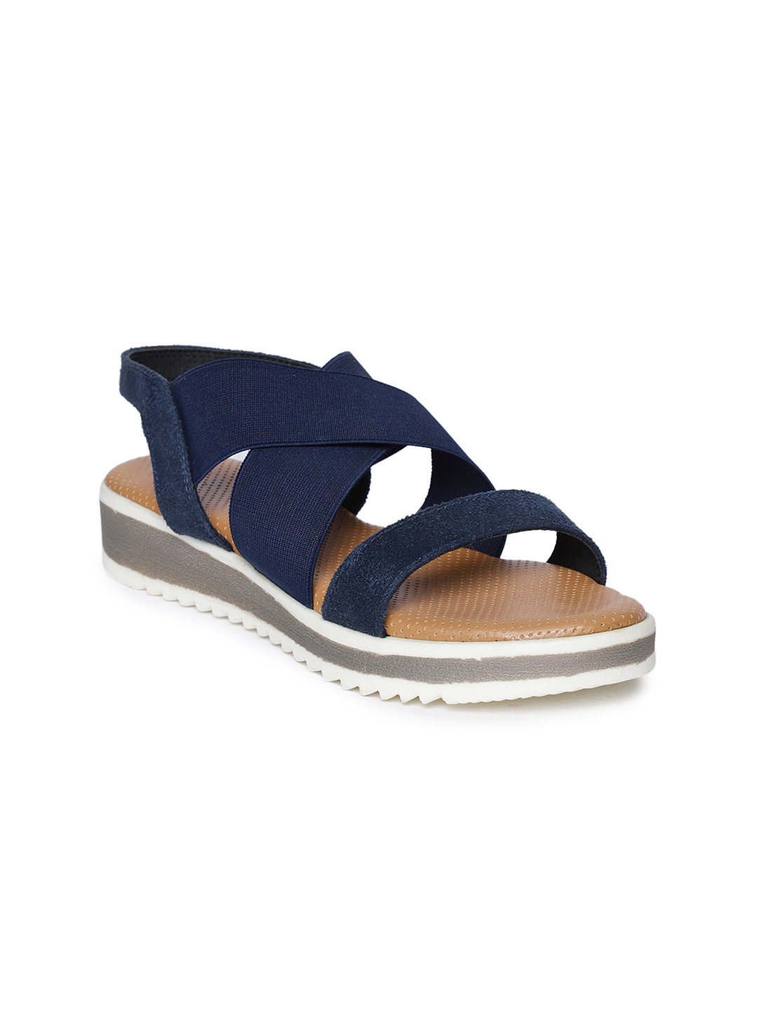 navy blue pointed toe flats