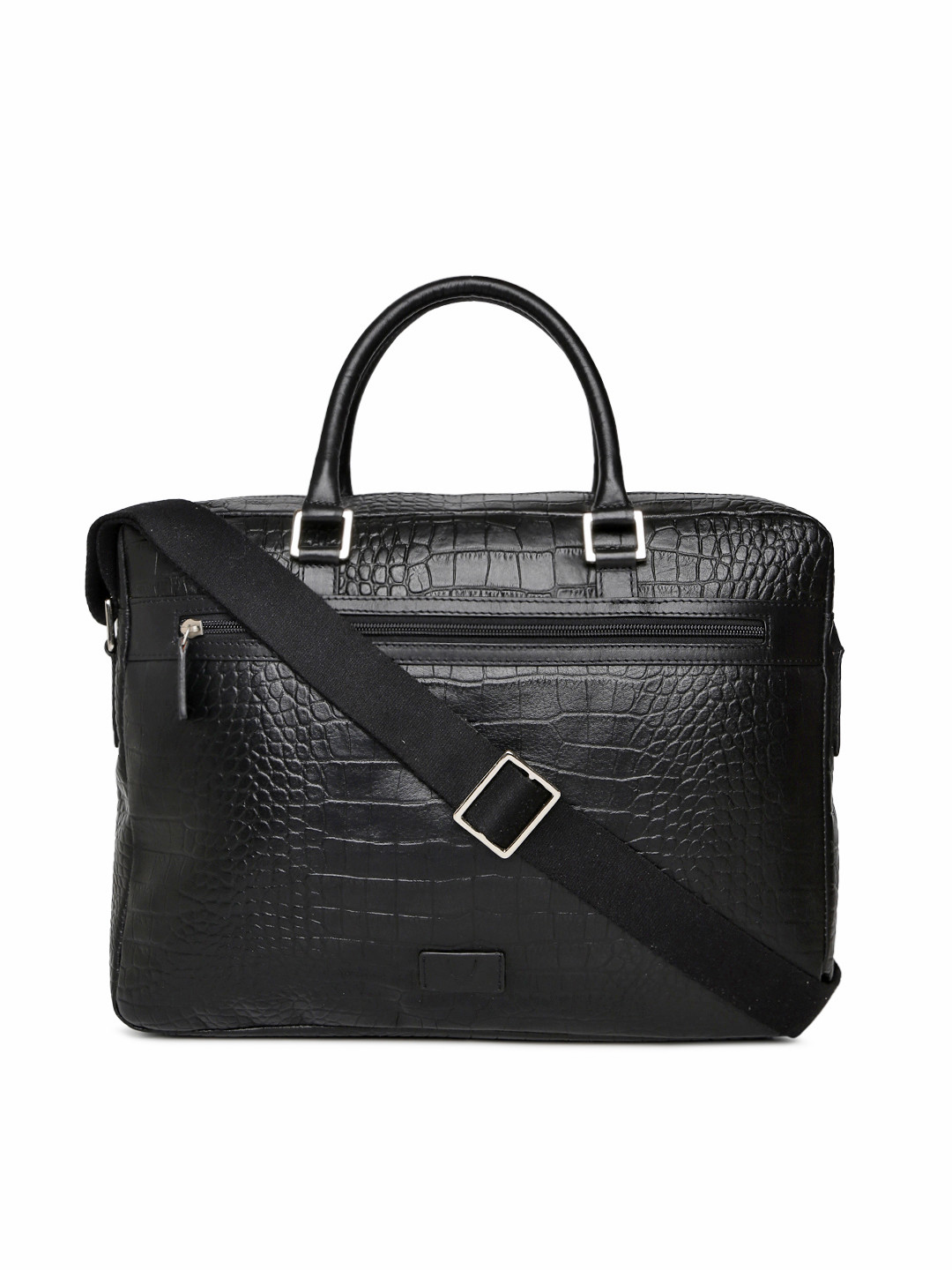 Buy Hidesign Men Black Textured Leather Laptop Bag Laptop Bag for Men