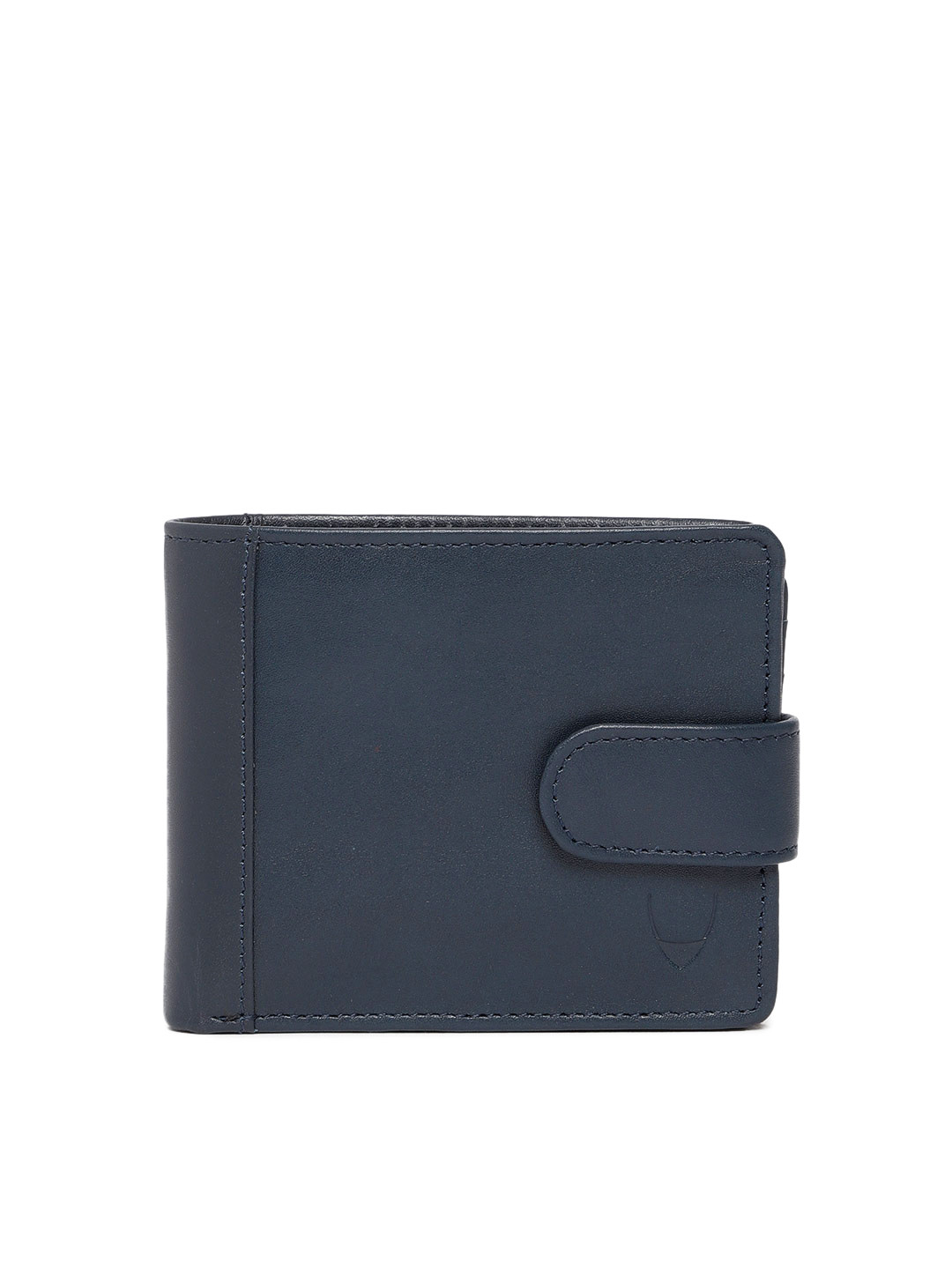 Buy Hidesign Men Navy Blue Solid Two Fold Leather Wallet Wallets for