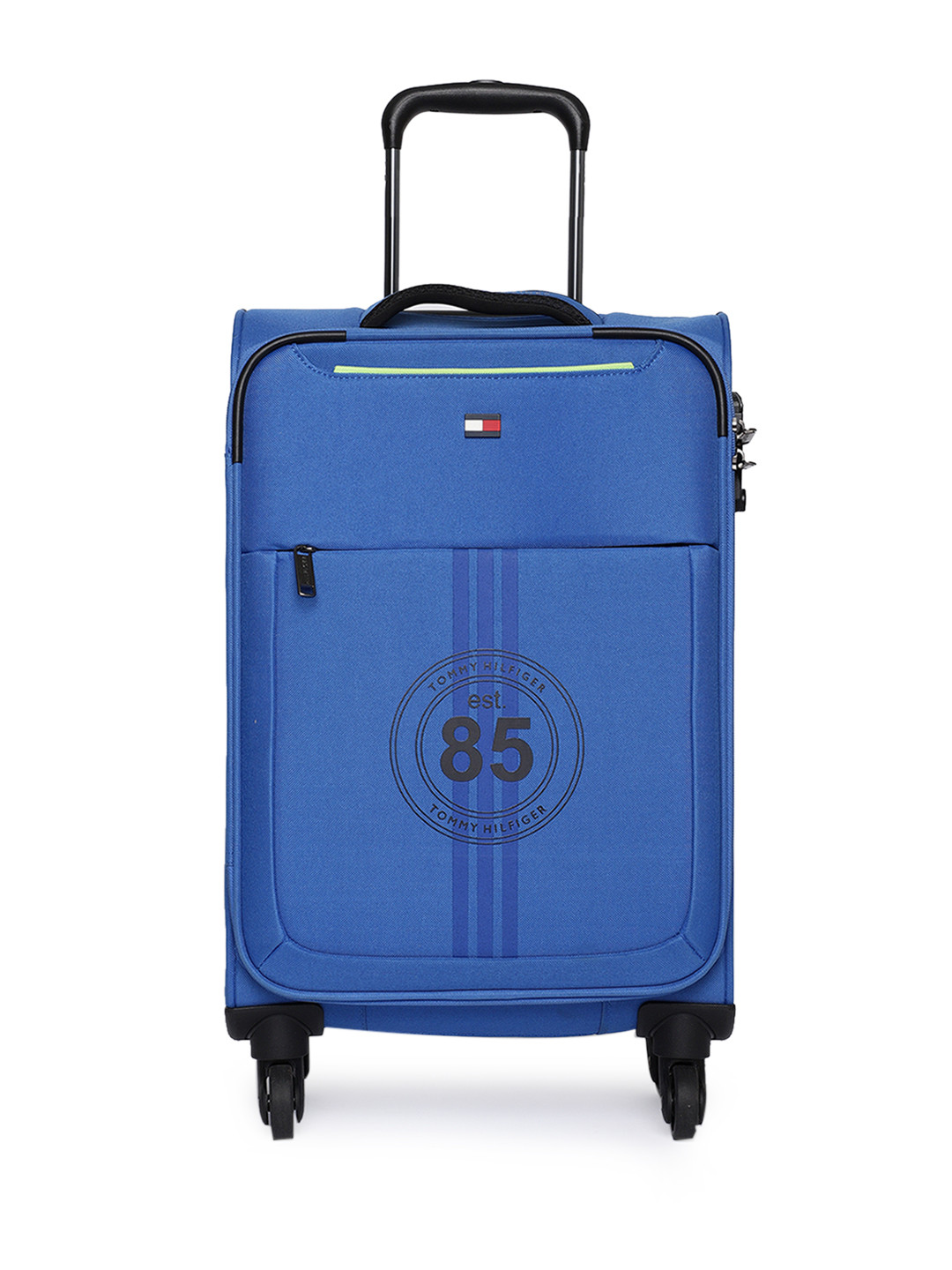 Buy Tommy Hilfiger Unisex Blue Solid Cabin Trolley Suitcase Trolley
