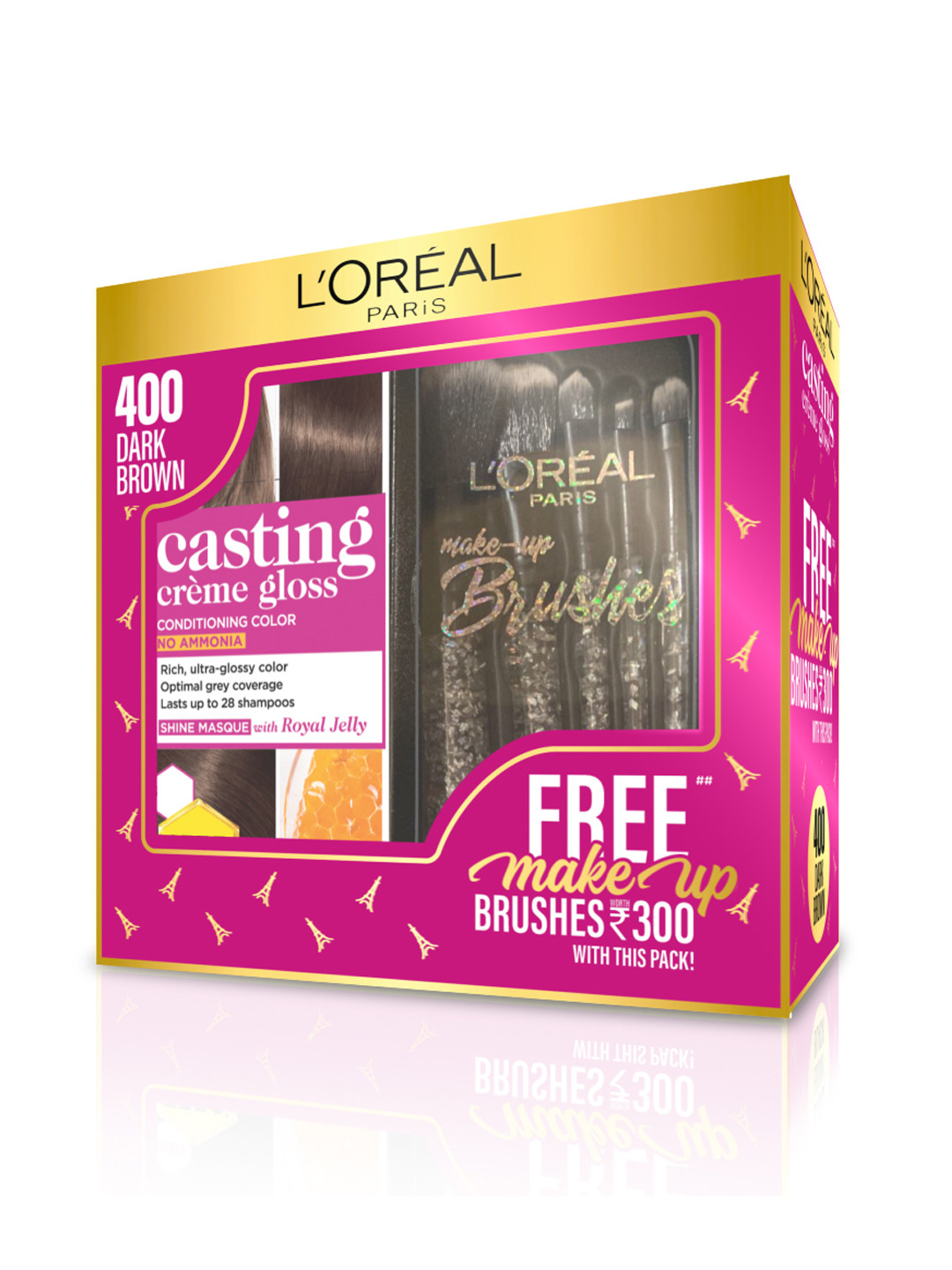 Buy L'Oreal Paris Casting Creme Gloss Hair Colour 400 Dark Brown With