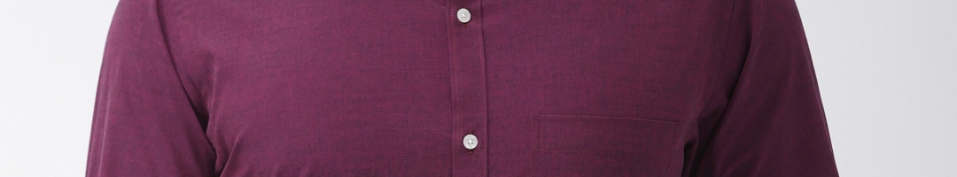 Buy Raymond Men Purple & Black Slim Fit Solid Formal Shirt - Shirts for ...