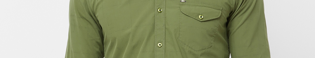 Buy Killer Men Olive Green Slim Fit Solid Casual Shirt - Shirts for Men ...
