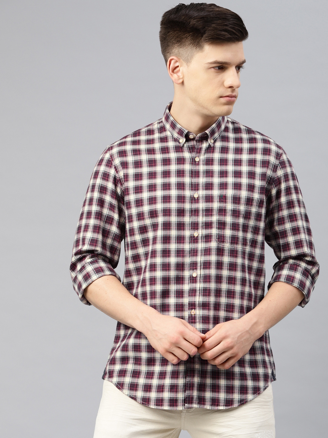 peter england shirts black