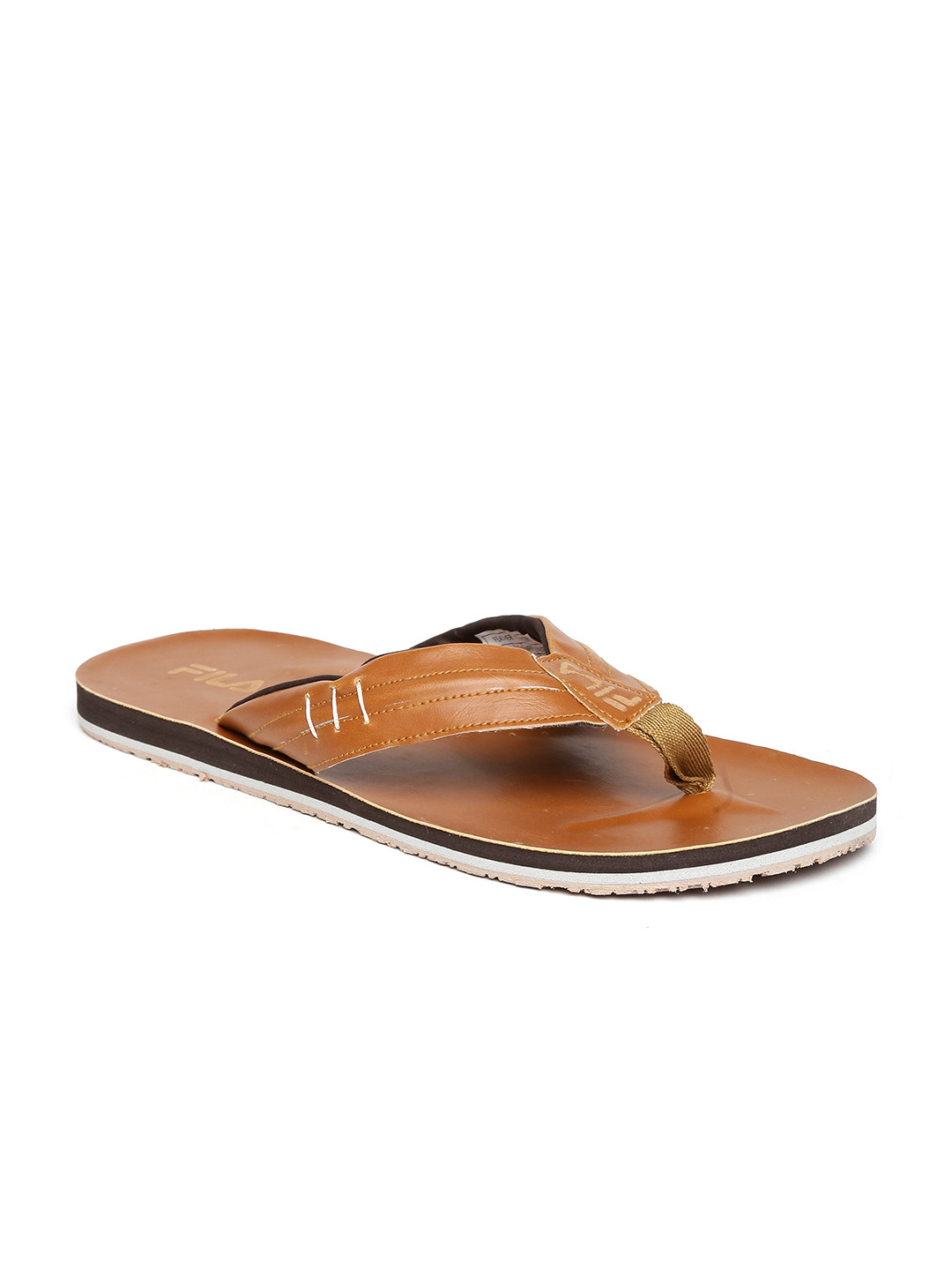 Buy FILA Men Brown Solid Thong Flip Flops - Flip Flops for Men 1026548 | Myntra