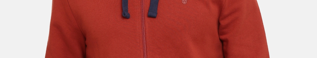 Buy Wrangler Men Rust Solid Hooded Sweatshirt - Sweatshirts for Men ...