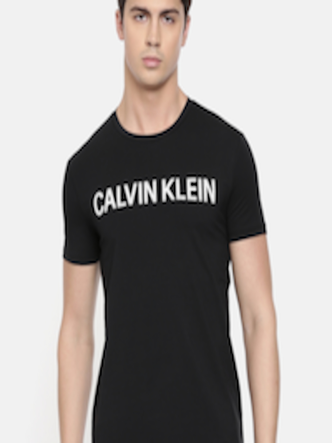 Buy Calvin Klein Jeans Men Black Printed Round Neck T Shirt - Tshirts ...