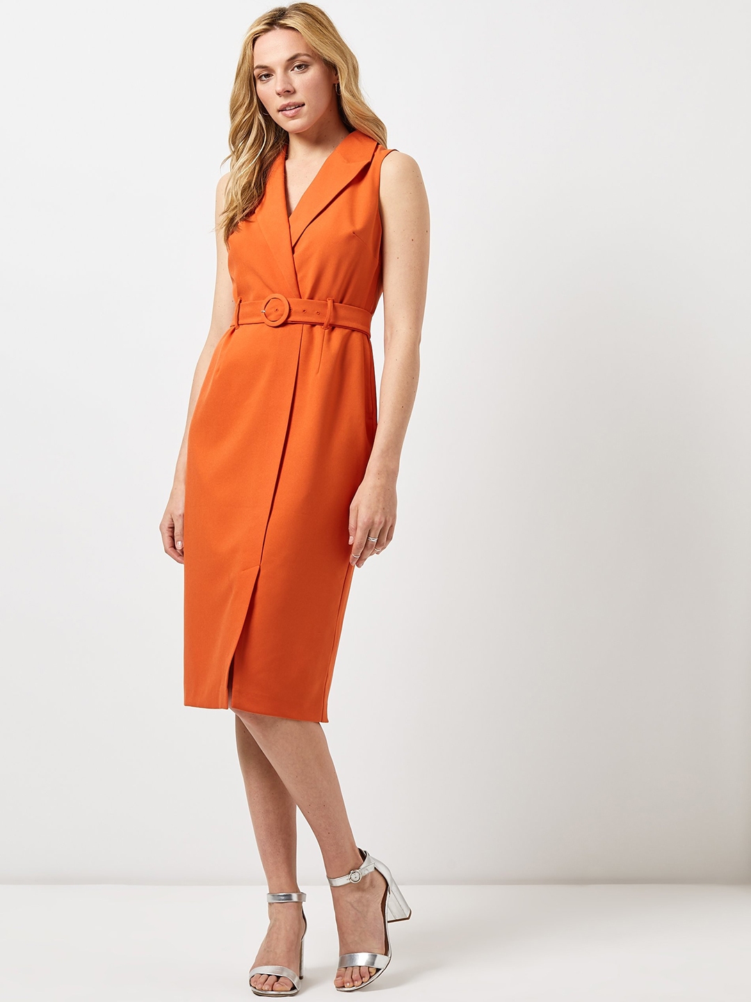 Buy Dorothy Perkins Women Orange Solid Sheath Dress Dresses For Women 10269977 Myntra 