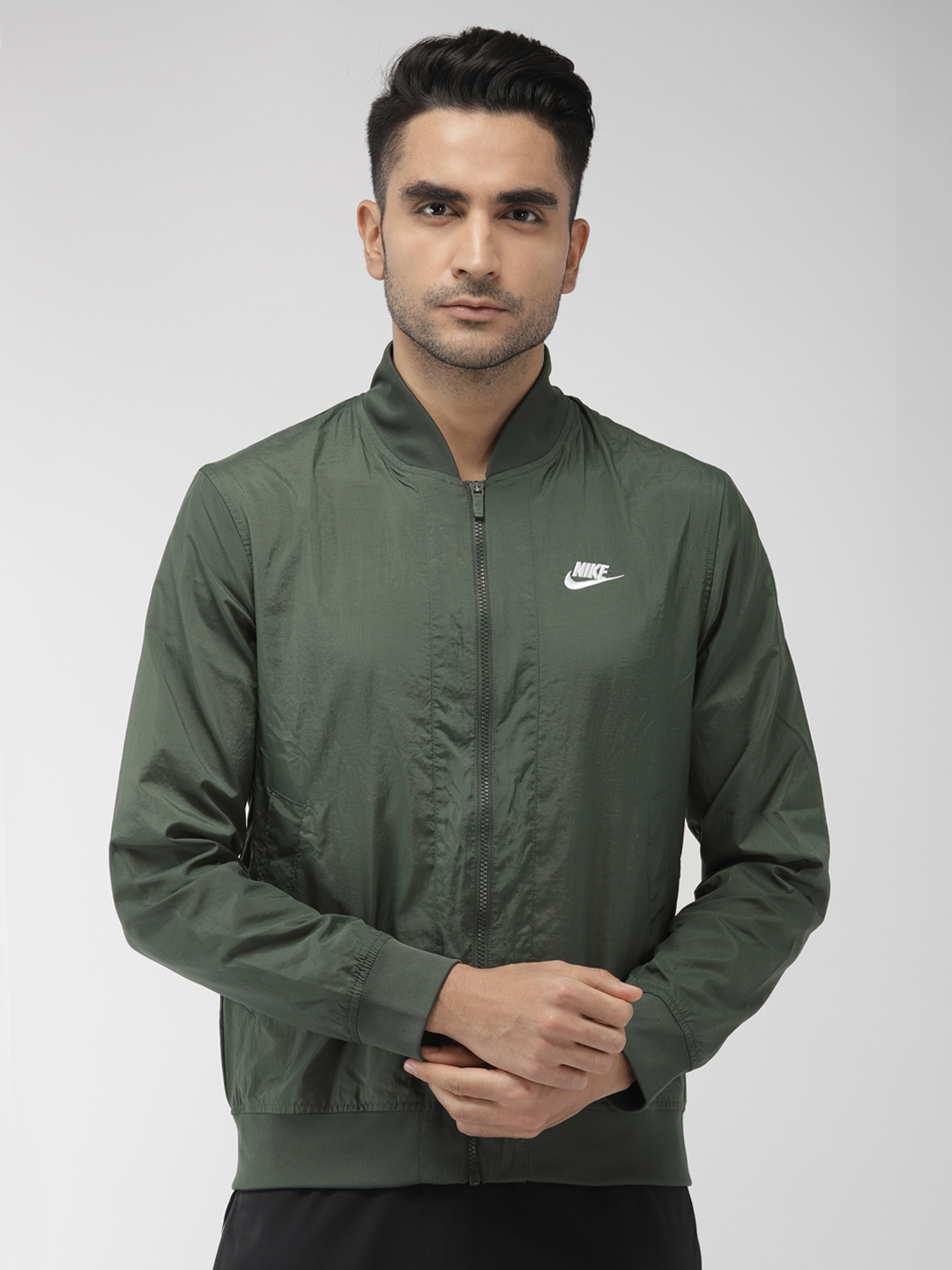 nike olive bomber jacket