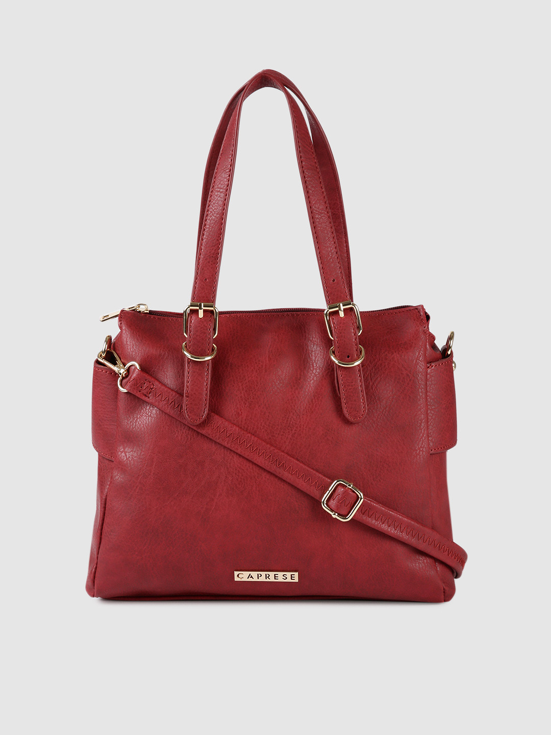 Buy Caprese Red Solid Handheld Bag Handbags for Women 10272151 Myntra