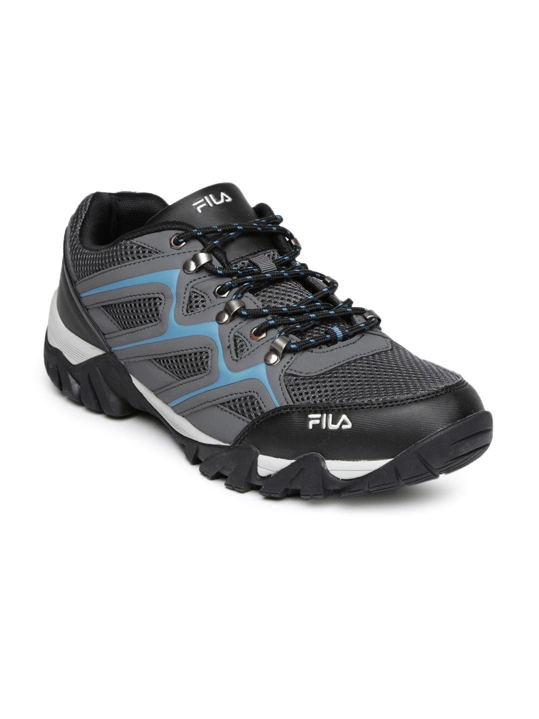 Buy FILA Men Grey & Blue FIX Hiking Shoes Sports Shoes for Men