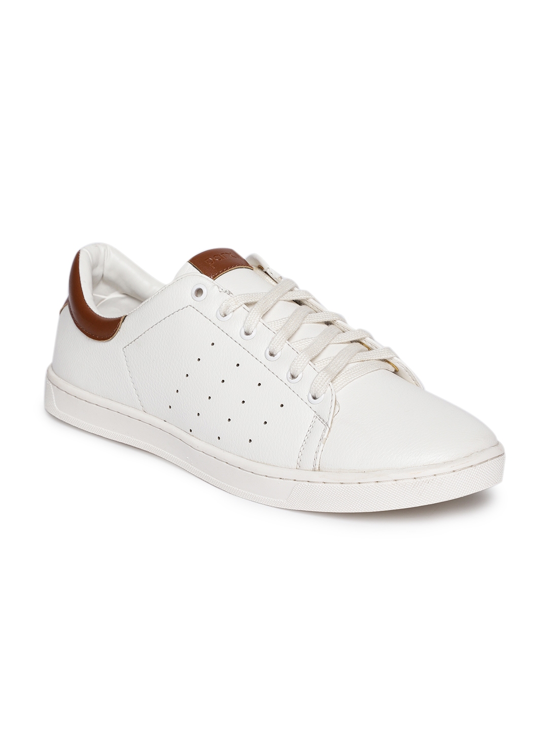 white solid sneakers for men