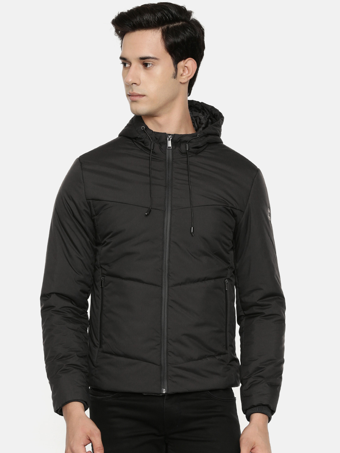 Buy U.S. Polo Assn. Men Black Solid Hooded Padded Jacket Jackets for