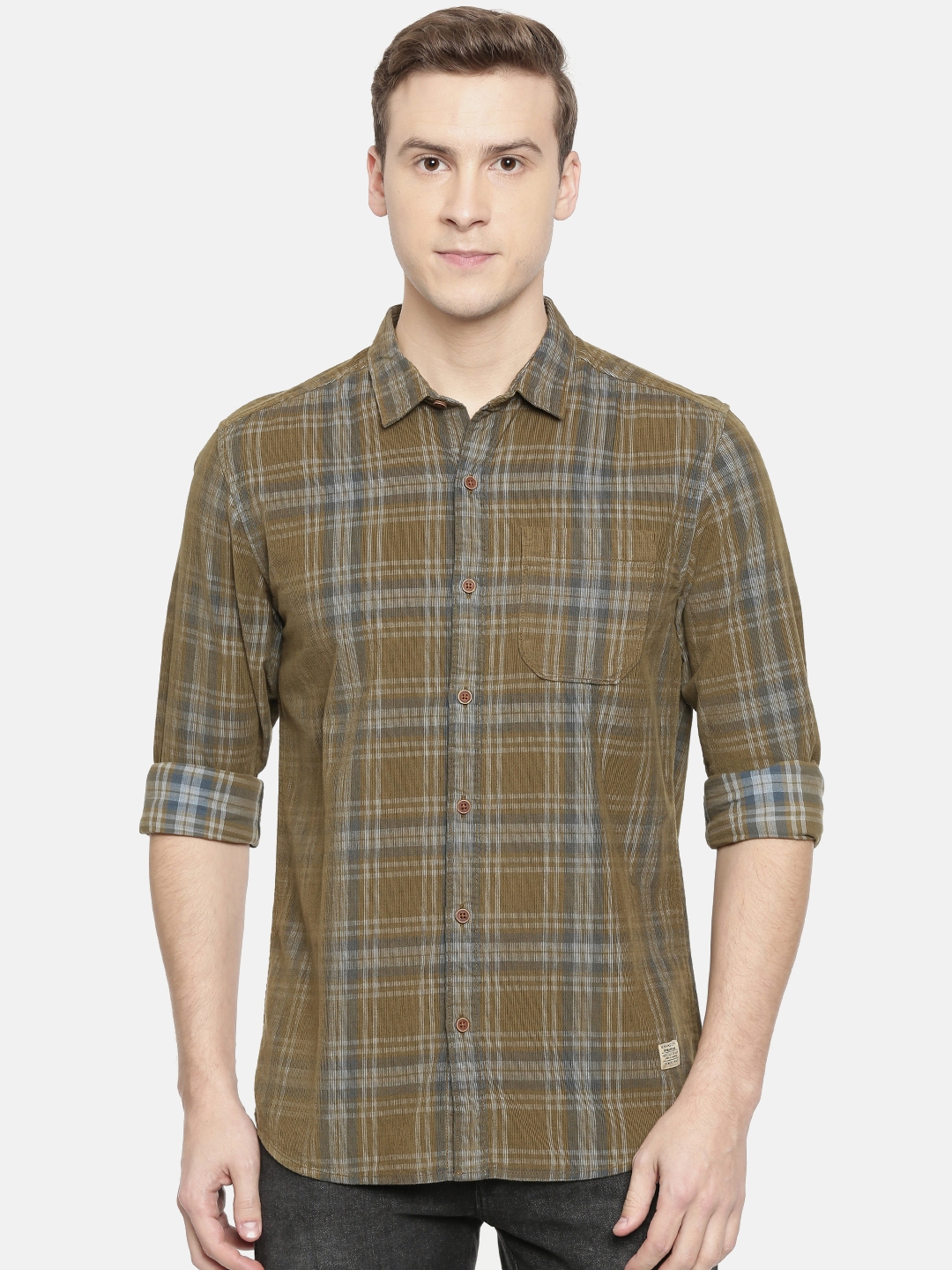 wrangler olive green shirt