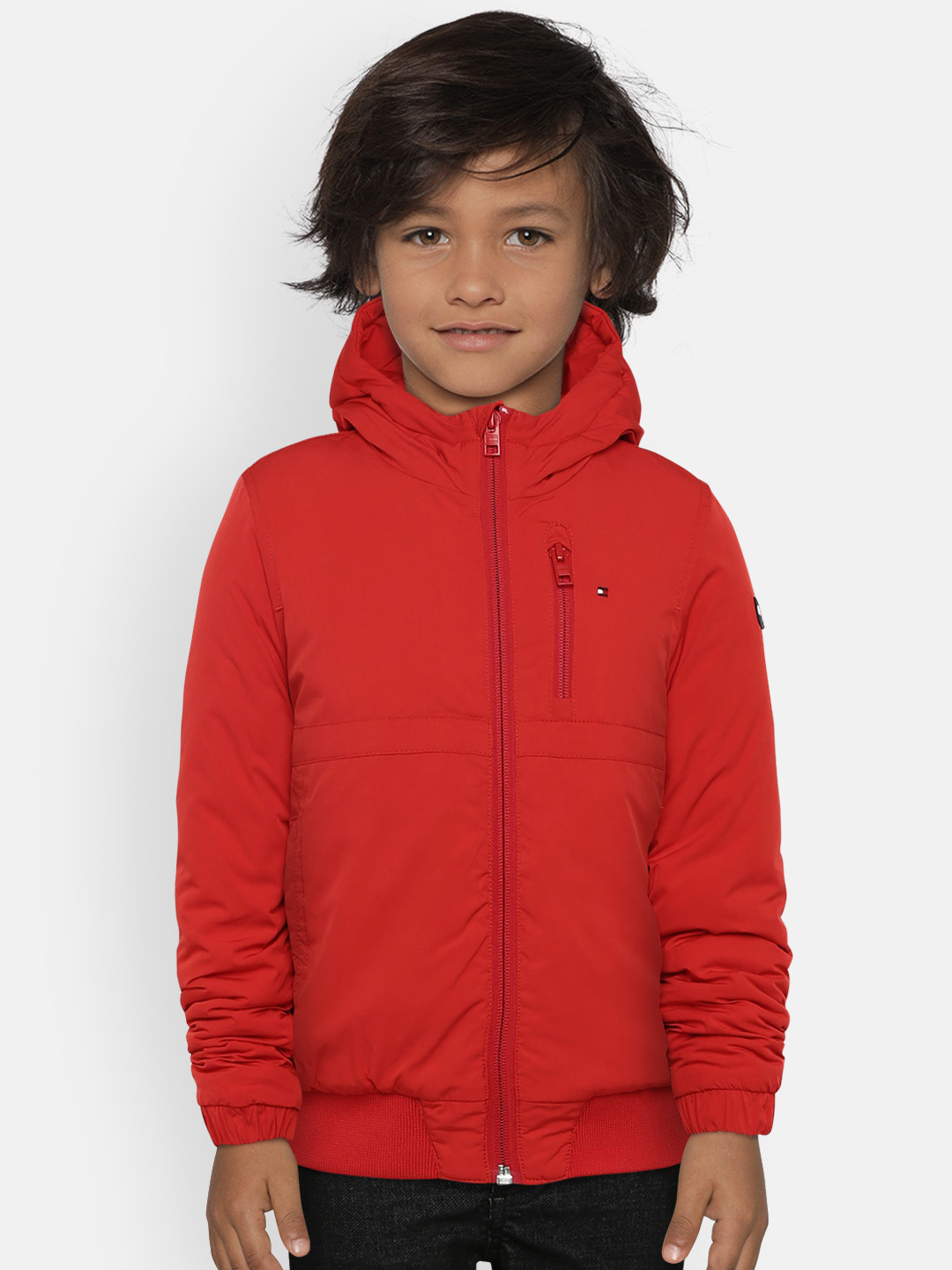 Buy Tommy Hilfiger Boys Red Solid Jacket Jackets for Boys 10288367