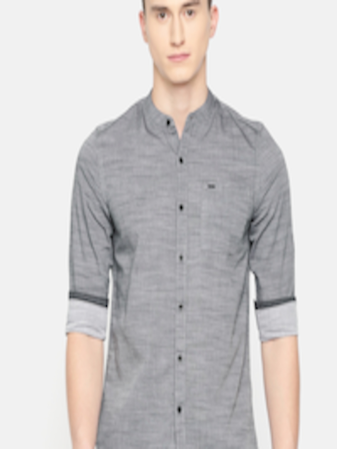 Buy Lee Men Grey Slim Fit Solid Casual Shirt - Shirts for Men 10292903 ...