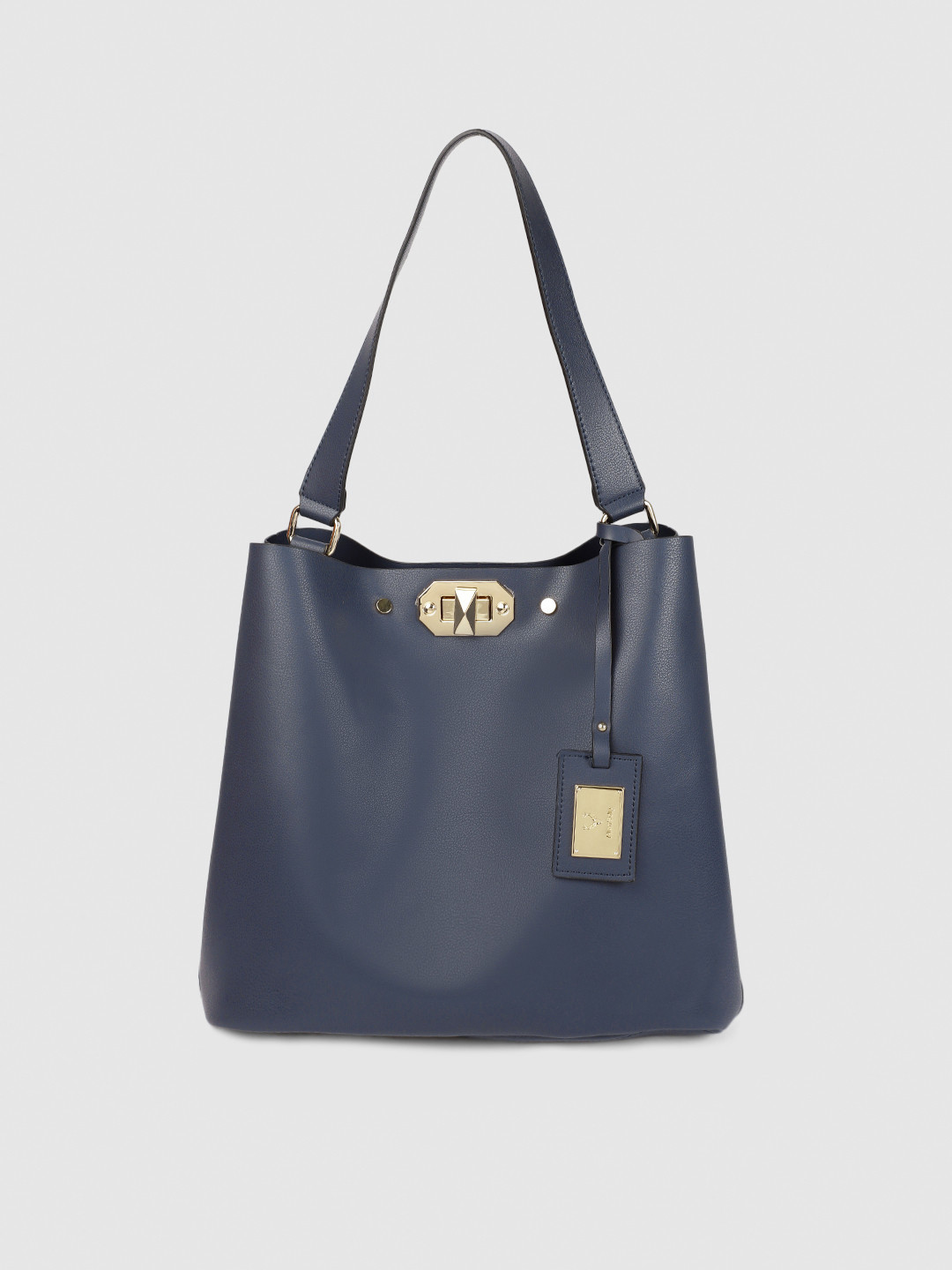 Buy Allen Solly Navy Blue Solid Shoulder Bag Handbags for Women