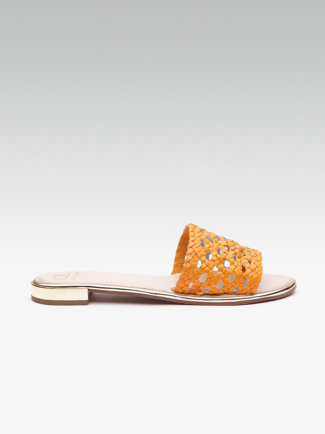 mustard pointed toe flats