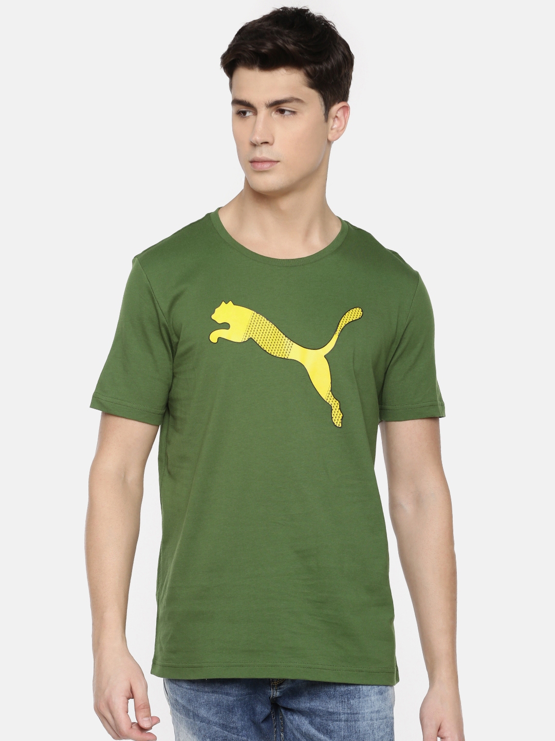 blue and green puma shirt