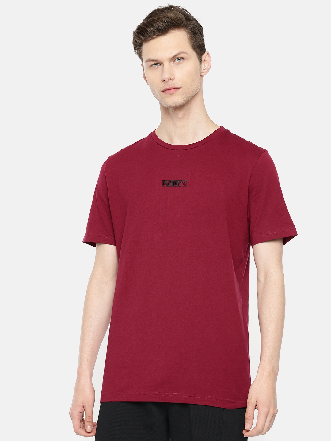 puma maroon t shirt