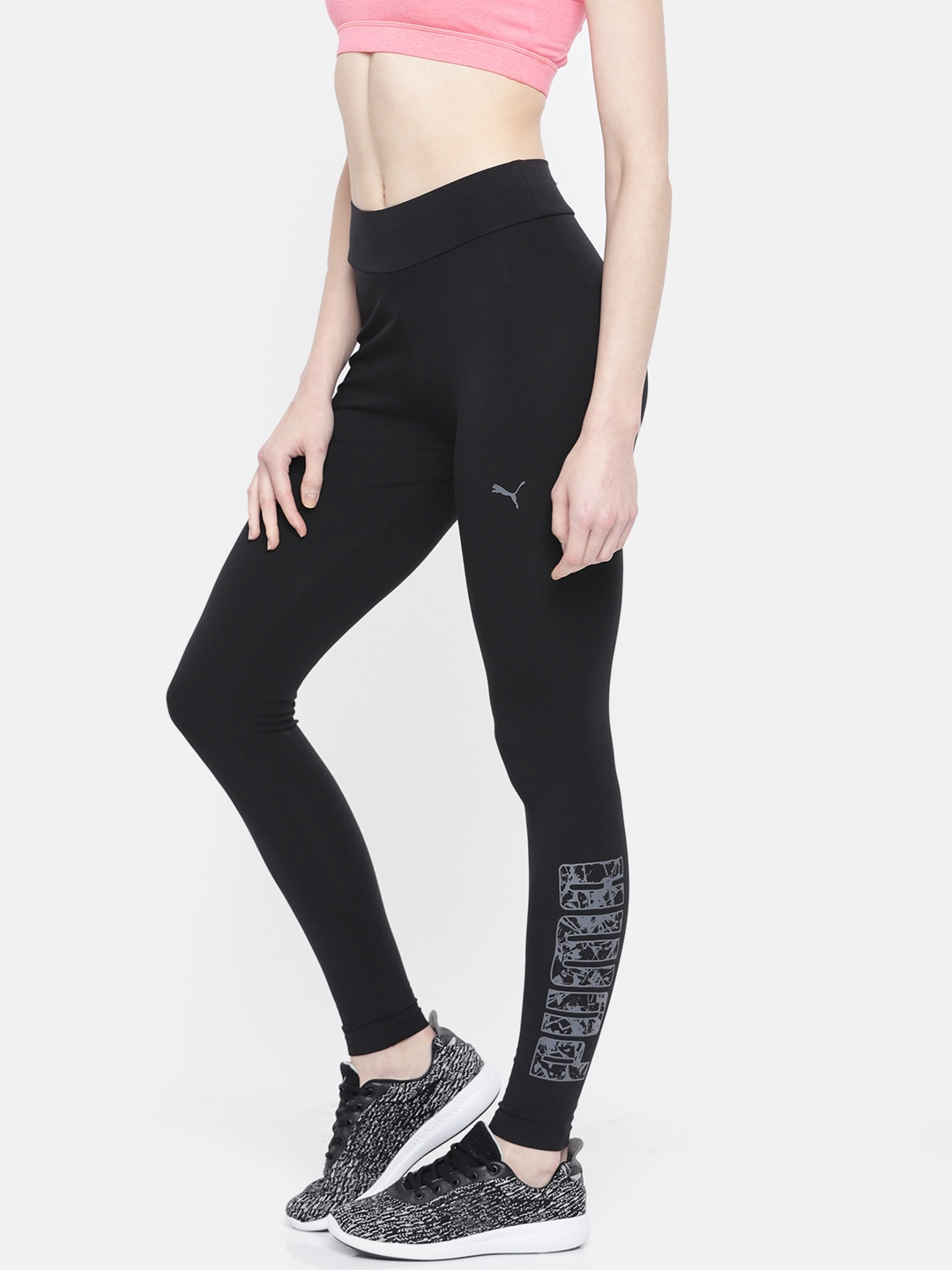 puma tights womens black