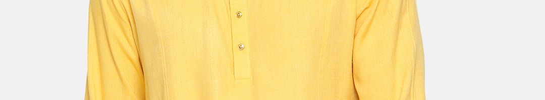 Buy Anouk Men Yellow Solid Straight Kurta - Kurtas for Men 10308075 ...