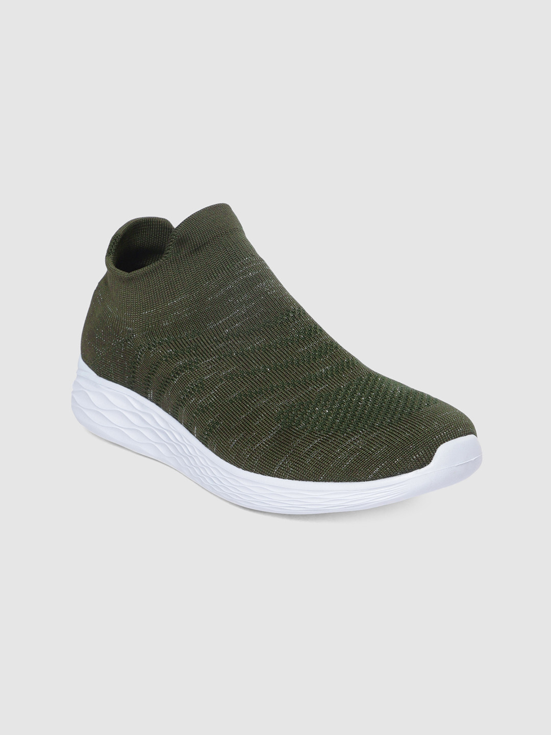 Buy Allen Solly Women Olive Green Slip On Sneakers Casual Shoes for