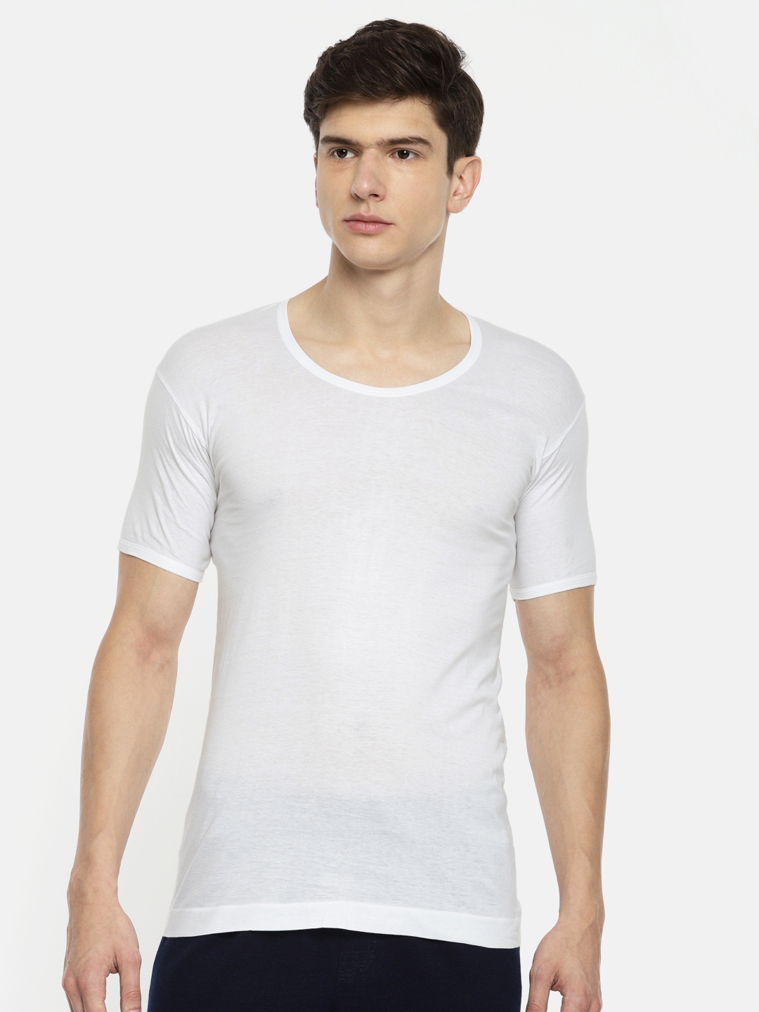 Buy SOLO Men White Solid Innerwear Vest Finevest - Innerwear Vests for ...