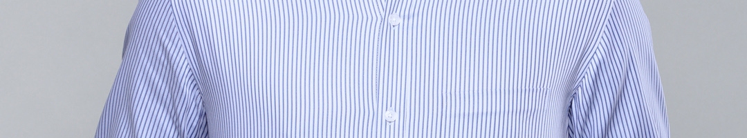 Buy Louis Philippe Men Blue Slim Fit Self Striped Formal Shirt - Shirts for Men 10316215 | Myntra