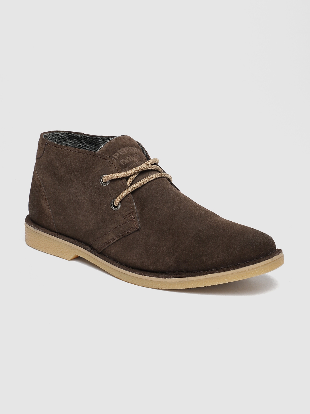 superdry brown leather boots