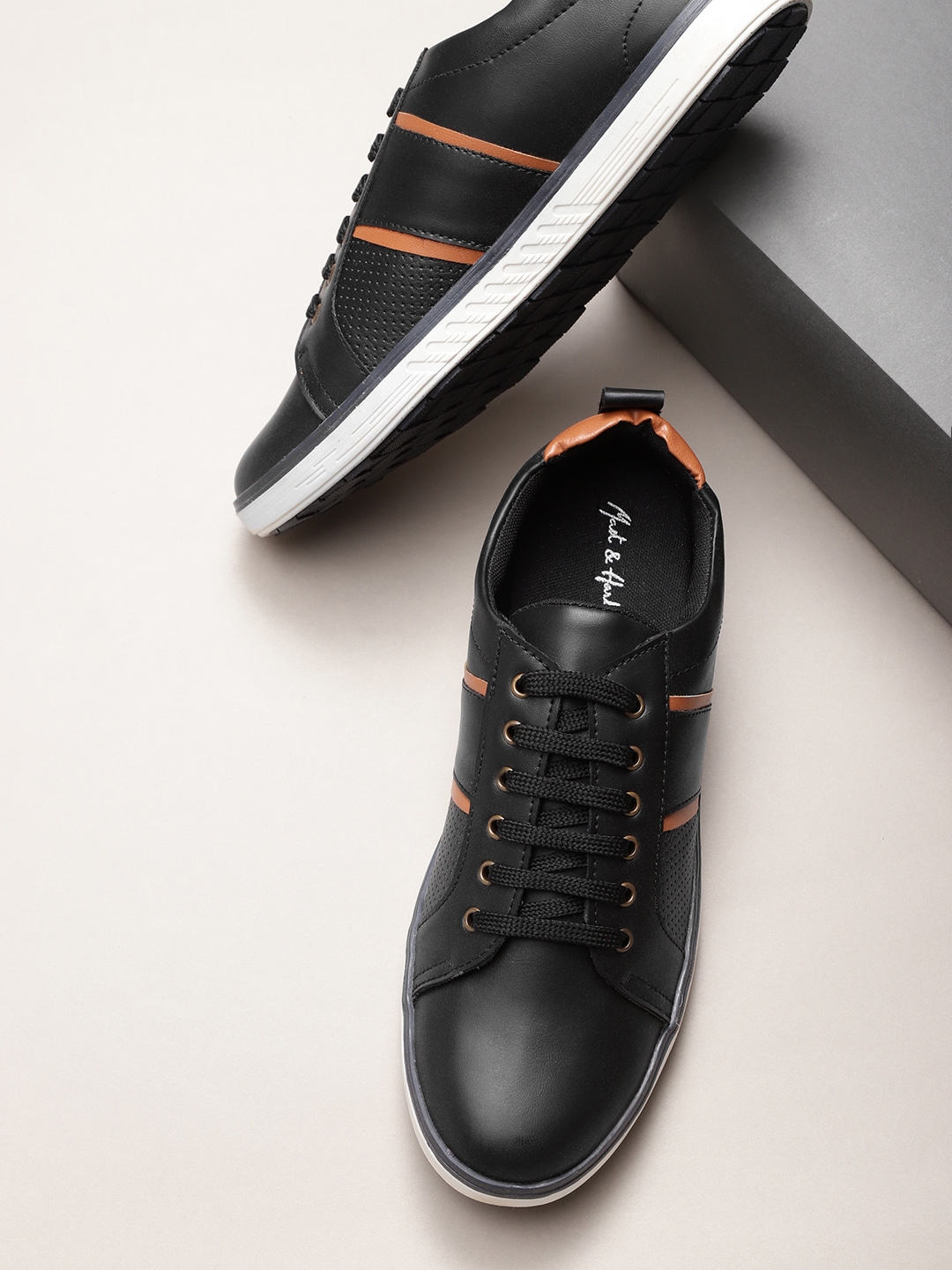 mast and harbour black sneakers