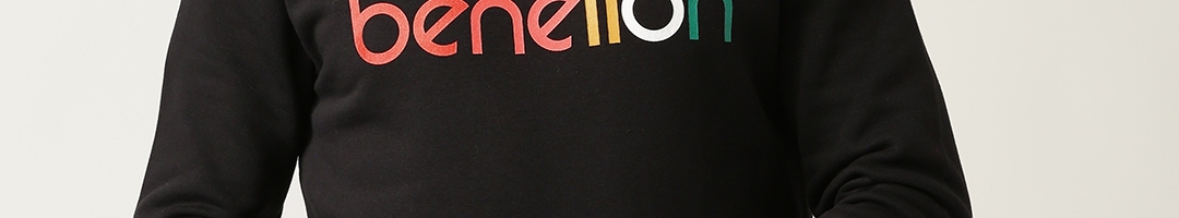 Buy United Colors Of Benetton Men Black Printed Sweatshirt ...