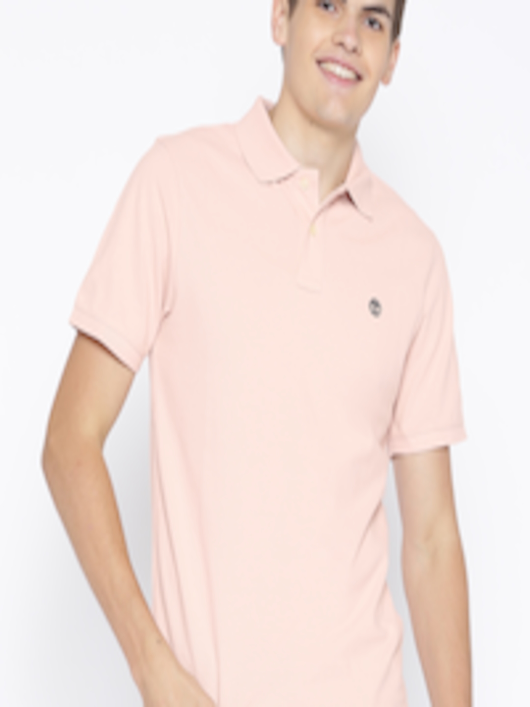 Buy Timberland Men Pink AF Millers River Solid Polo Collar Organic ...