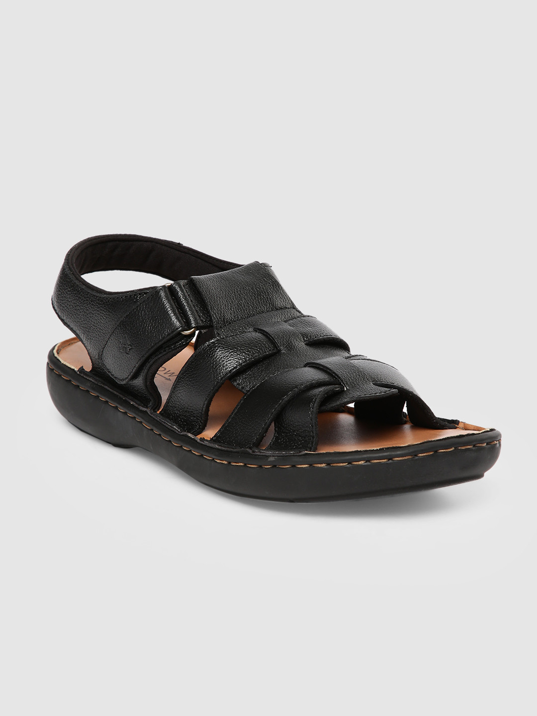 Buy Arrow Men Black Sandals - Sandals for Men 10338753 | Myntra