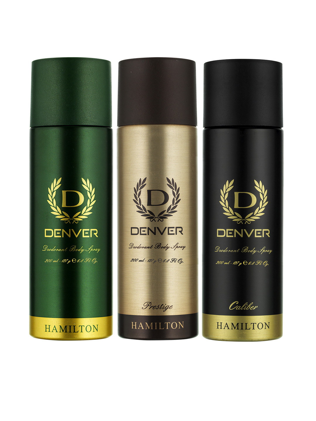 Buy Denver Set Of 3 Hamilton, Prestige And Caliber Deodorant Body Sprays Fragrance Gift Set