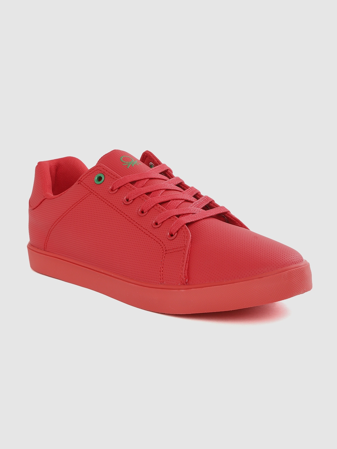 Buy United Colors Of Benetton Men Red Textured Sneakers - Casual Shoes ...