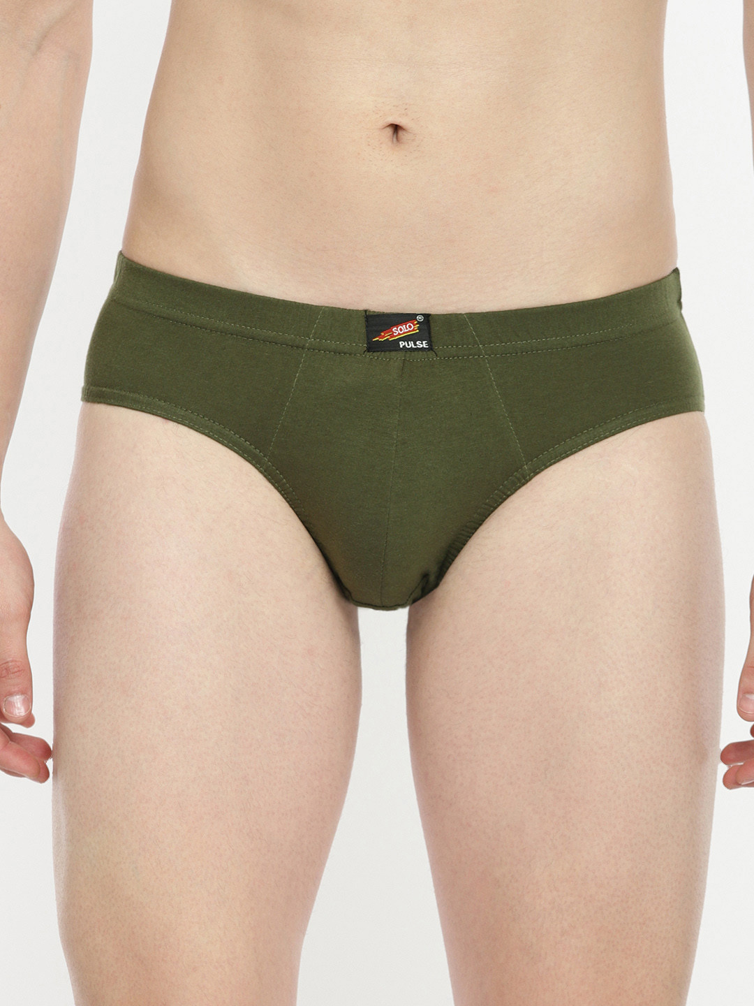 Buy SOLO Men Olive Green Solid Briefs Briefs for Men 10345773 Myntra