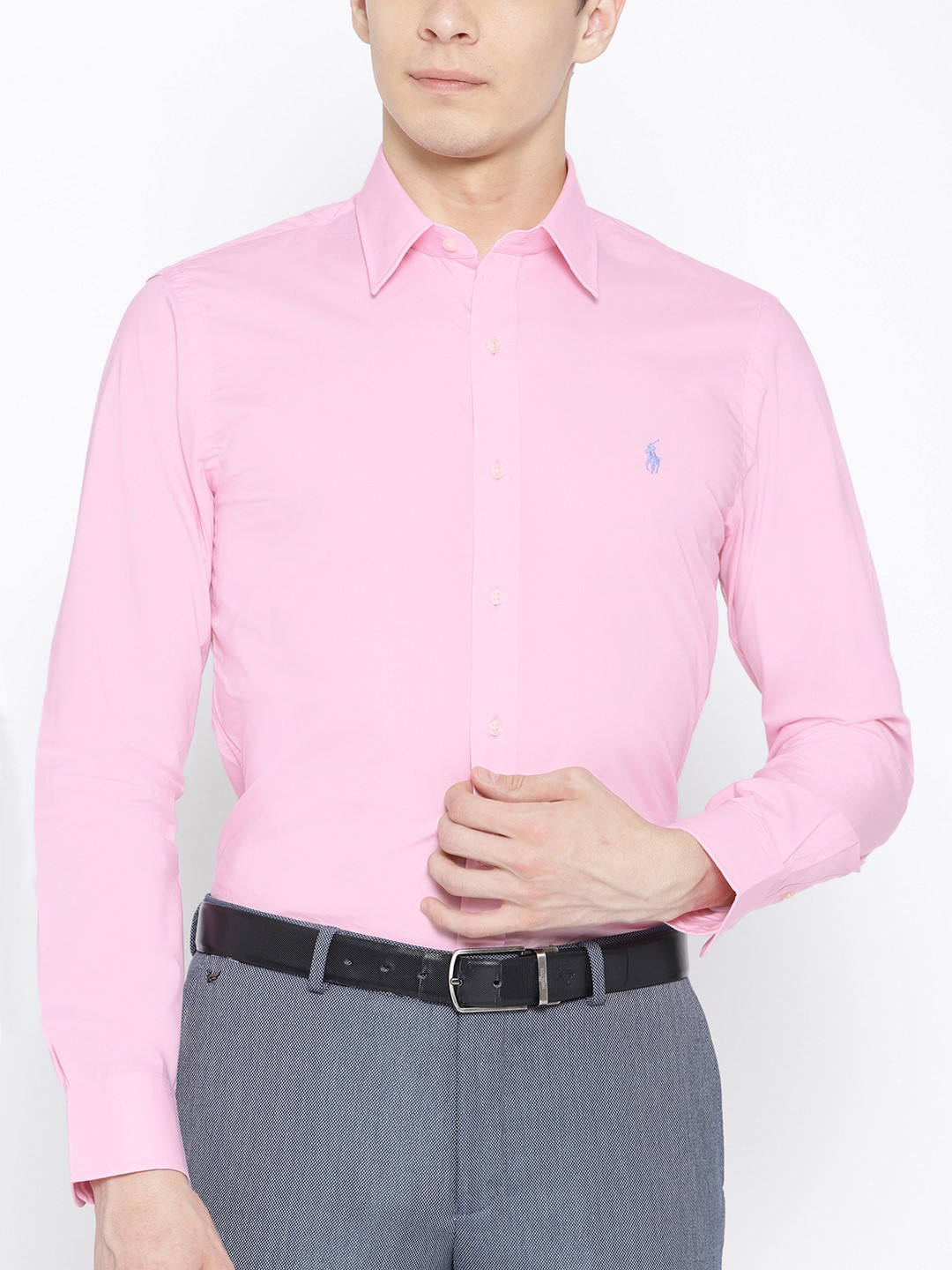 Buy Polo Ralph Lauren Men Pink Slim Fit Solid Formal Shirt Shirts for
