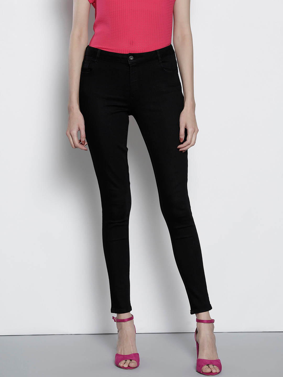 Buy DOROTHY PERKINS Women Black Regular Fit Mid Rise Clean Look Jeans