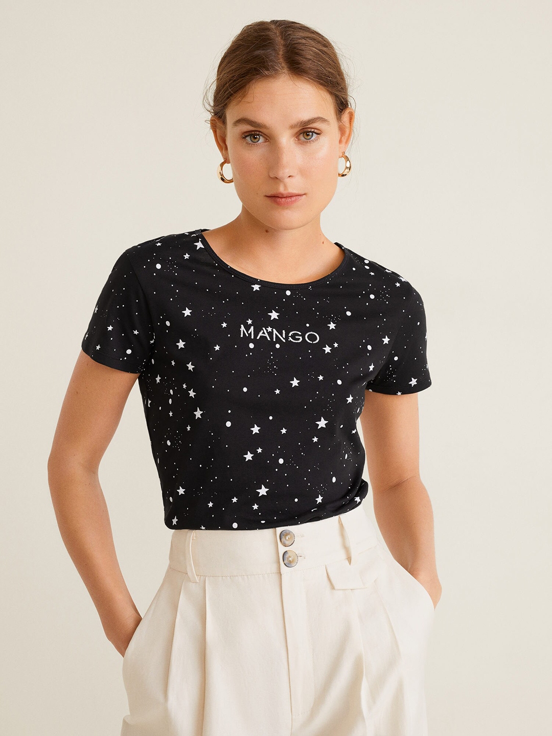 mango black tshirt