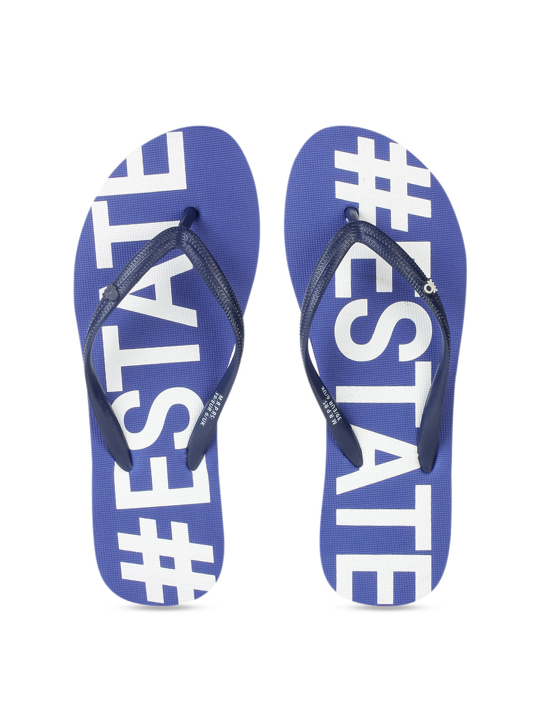 Buy United Colors Of Benetton Women Navy Blue Printed Thong Flip Flops - Flip Flops for Women 