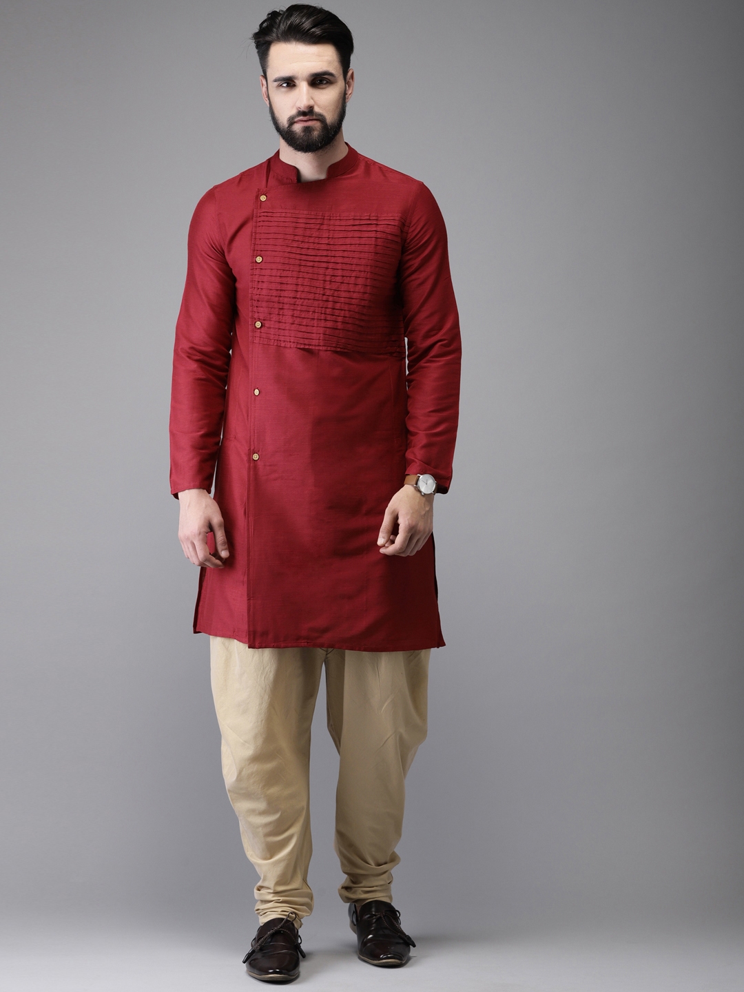 anouk maroon kurta set