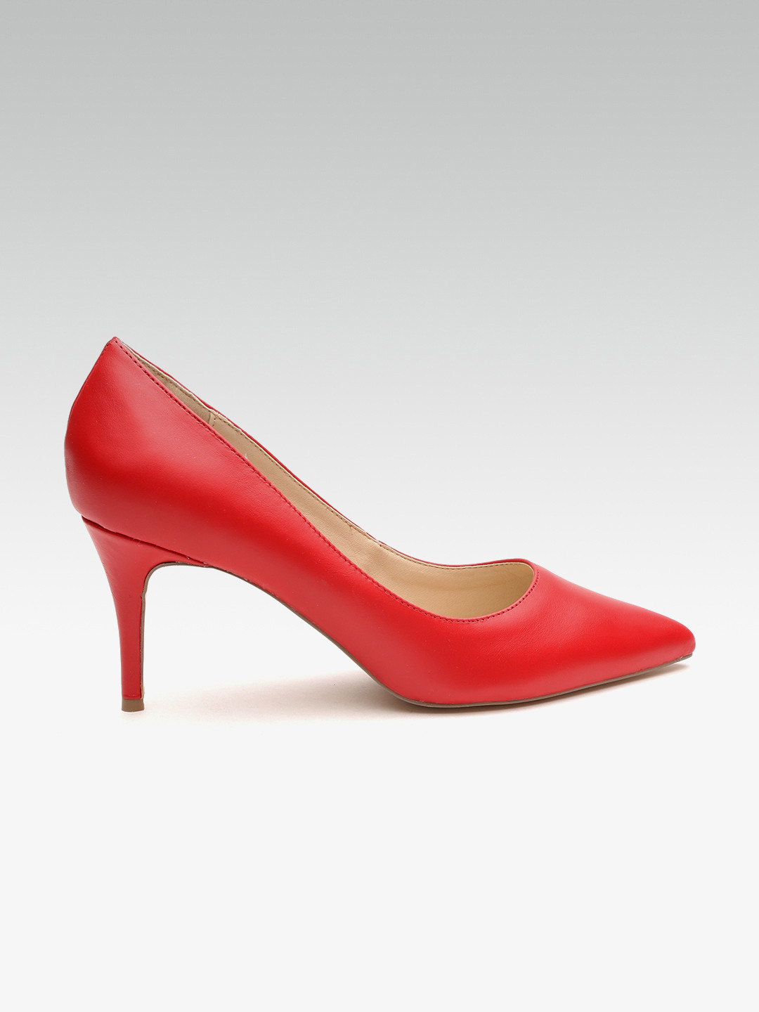 Buy Steve Madden Women Red Solid Leather Pumps Heels for Women