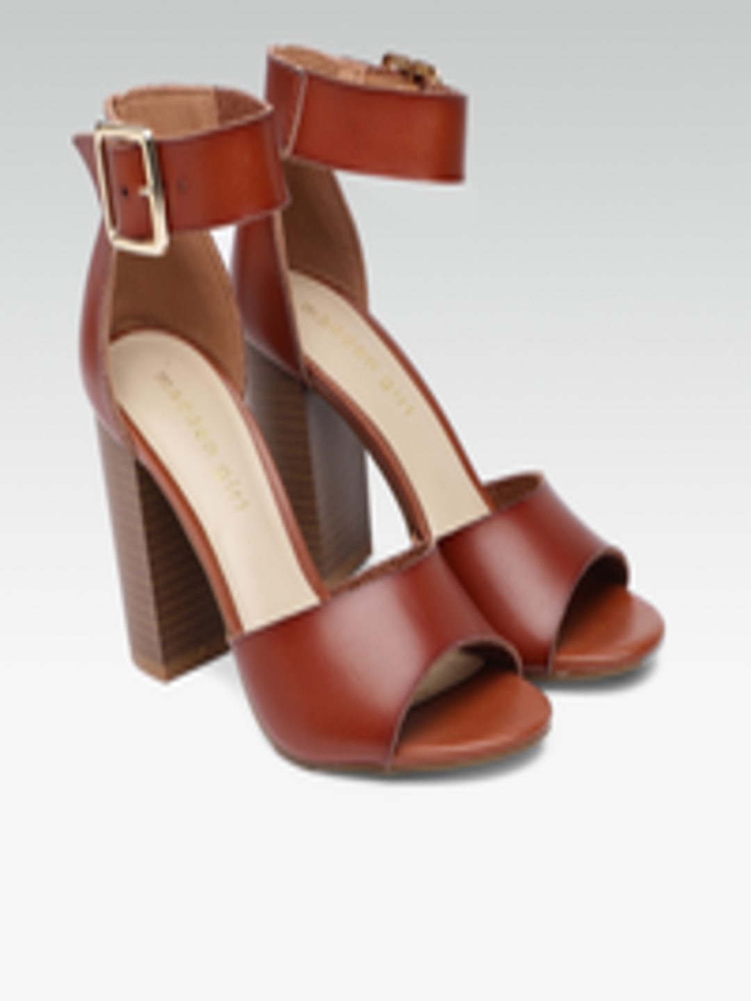 Buy Steve Madden Women Brown Solid Block Heels - Heels for Women ...
