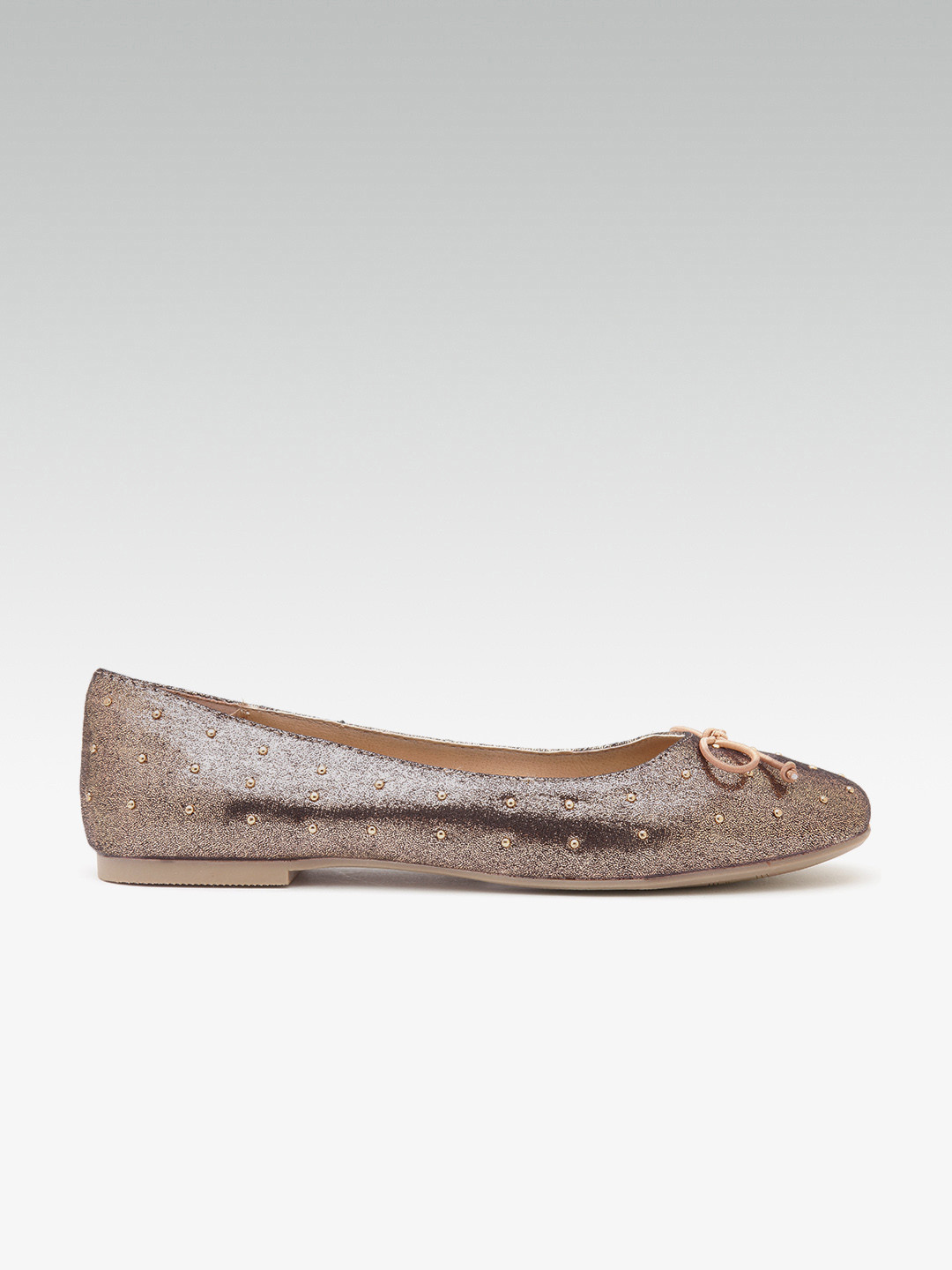 Buy Steve Madden Women Rose Gold Embellished Ballerinas - Flats for Women 10355447 | Myntra